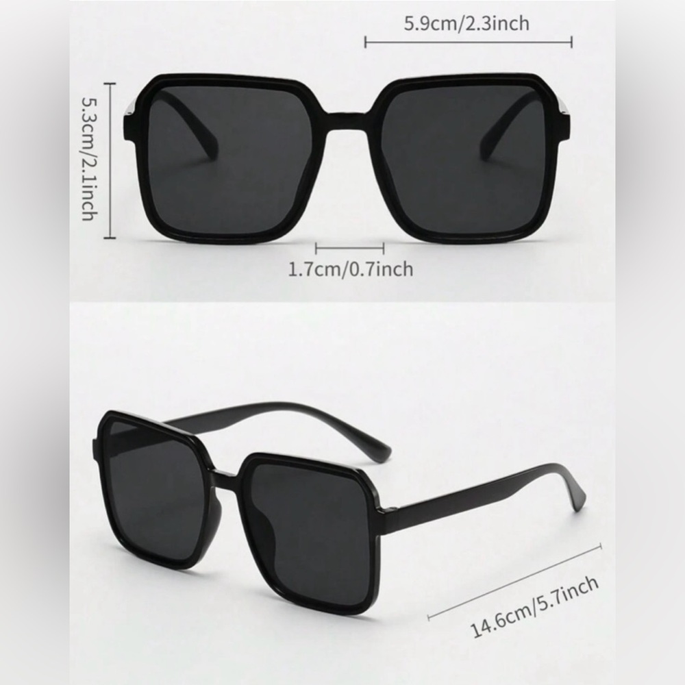 Chic and Stylish Black Square Sunglasses